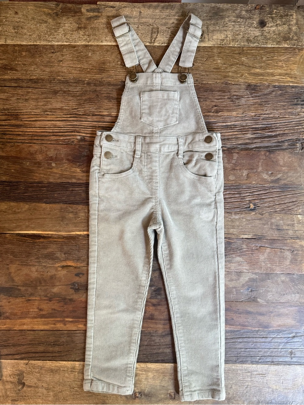 Jamie Kay Kids Neutral Corduroy Overalls - Sage
